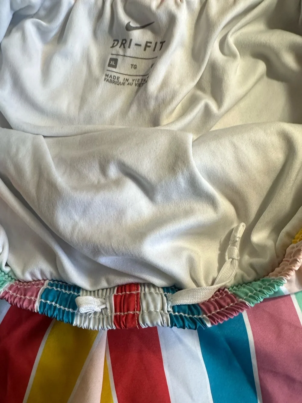 Nike Big Kids Striped Running Shorts - DD2408 Multicolor XL